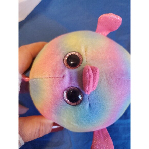 Ty 2014 Beanie Ballz Rainbow Pastel Tie Dye  Fish Retired Approx 5" - Picture 14 of 14